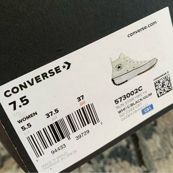 New with box white Converse Run Star Hike Platform Canvas - Picture 12 of 13